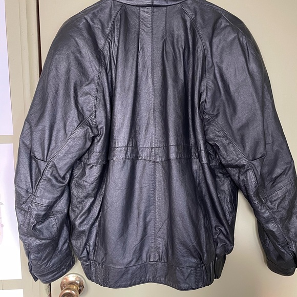 VTG Classic Black Leather Jacket by Liz Thomas Sz S - Picture 11 of 14
